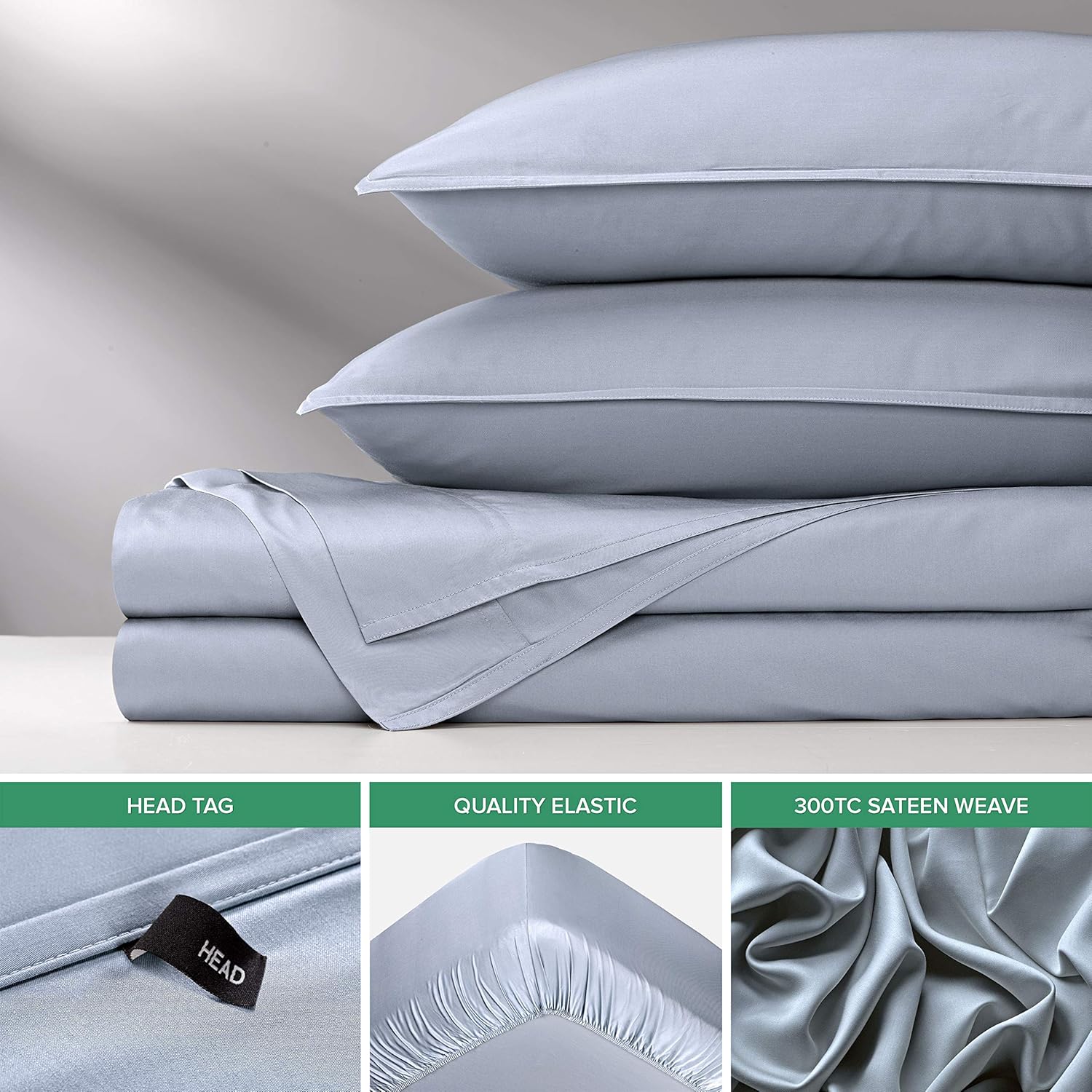 Pure Bamboo California King Sheets - 100% Organic Viscose Bed Set, Soft & Cooling | Sterling Blue