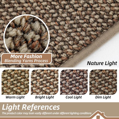 BEQHAUSE Dirt Trapper Door Mat 17" x 30" Half Circle Non Slip Washable Doormats Entrance Rugs Absorbent Welcome Low Profile Floor Mats for Front Back Door and Entryway, Taupe