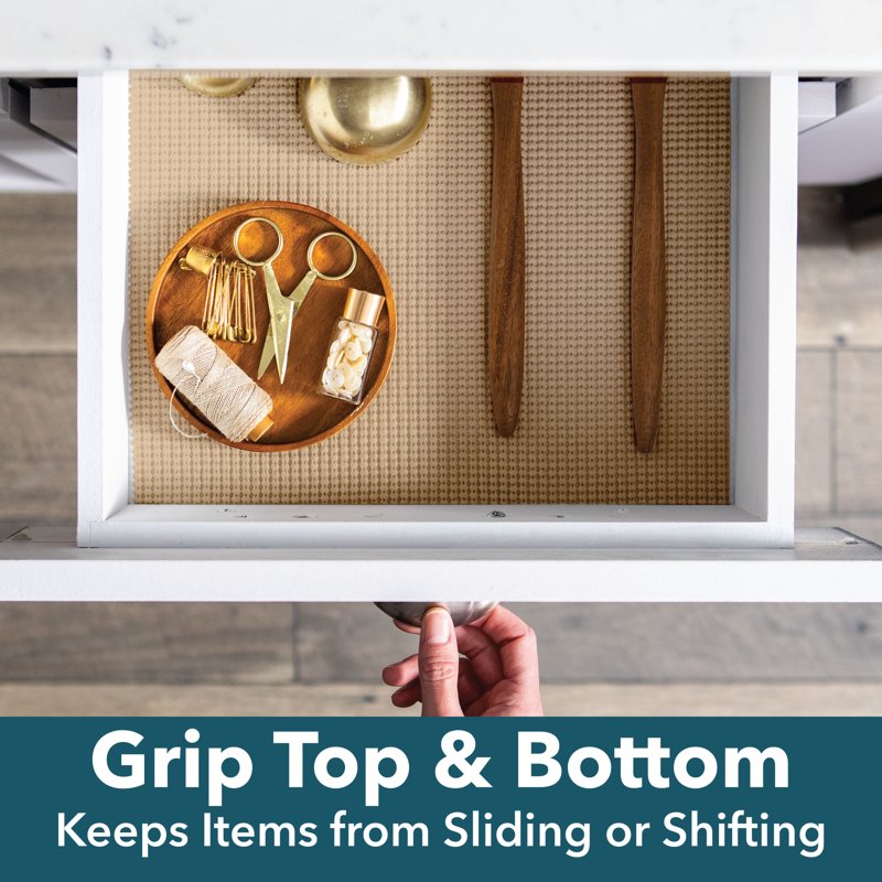 Select Grip Shelf Liner - Taupe, 20" x 6' Roll