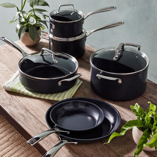 Le Creuset Non-Stick Ceramic Sauté Pan - 4 ¼ Qt with Glass Lid for Effortless Cooking