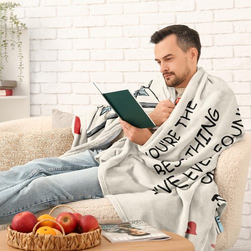 Anniversary Birthday Gifts for Men/Women Blanket 50"X60", Gifts for Boyfriend, Girlfriend Birthday Gift, Engagement/Wedding Gift for Couples, Long Distance Relationship Gifts, I Love You for Him