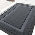 OLANLY Indoor Outdoor Front Door Mat - Waterproof All-Season Doormat, Easy Clean, 29.5x17, Charcoal Gray