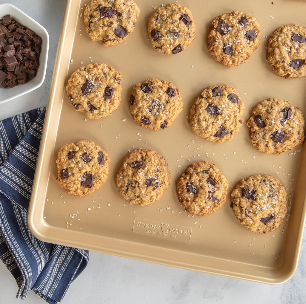 Nordic Ware Naturals Nonstick Baking Sheet - Extra Large Size for Easy Cooking & Cleanup