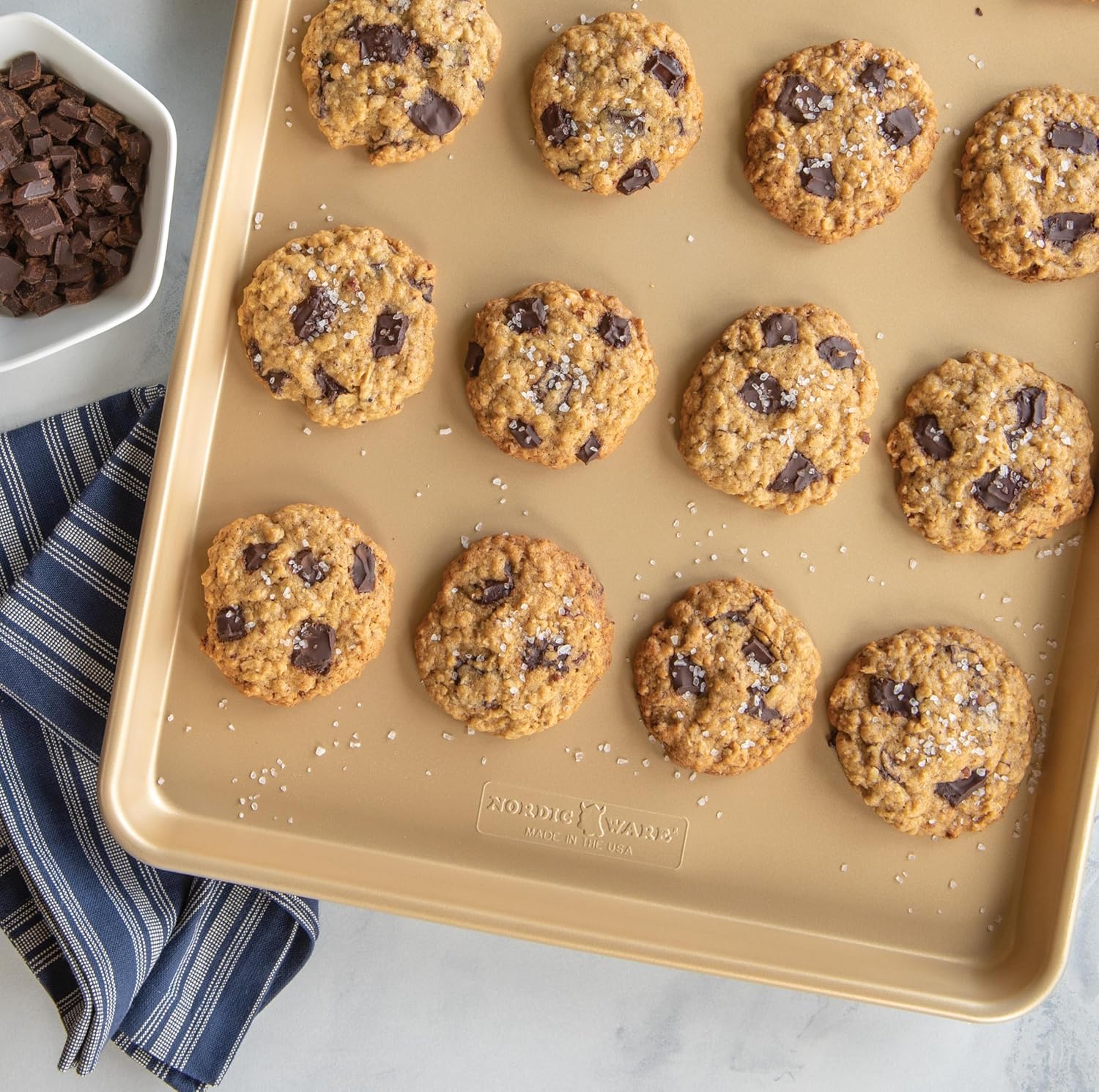 Nordic Ware Naturals Nonstick Baking Sheet - Extra Large Size for Easy Cooking & Cleanup