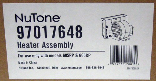 NuTone S97017648 Heater Motor Assembly