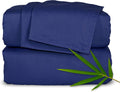 Pure Bamboo Split King Sheets - 100% Organic Viscose Bed Sheet Set, Soft & Cooling, Cobalt Blue