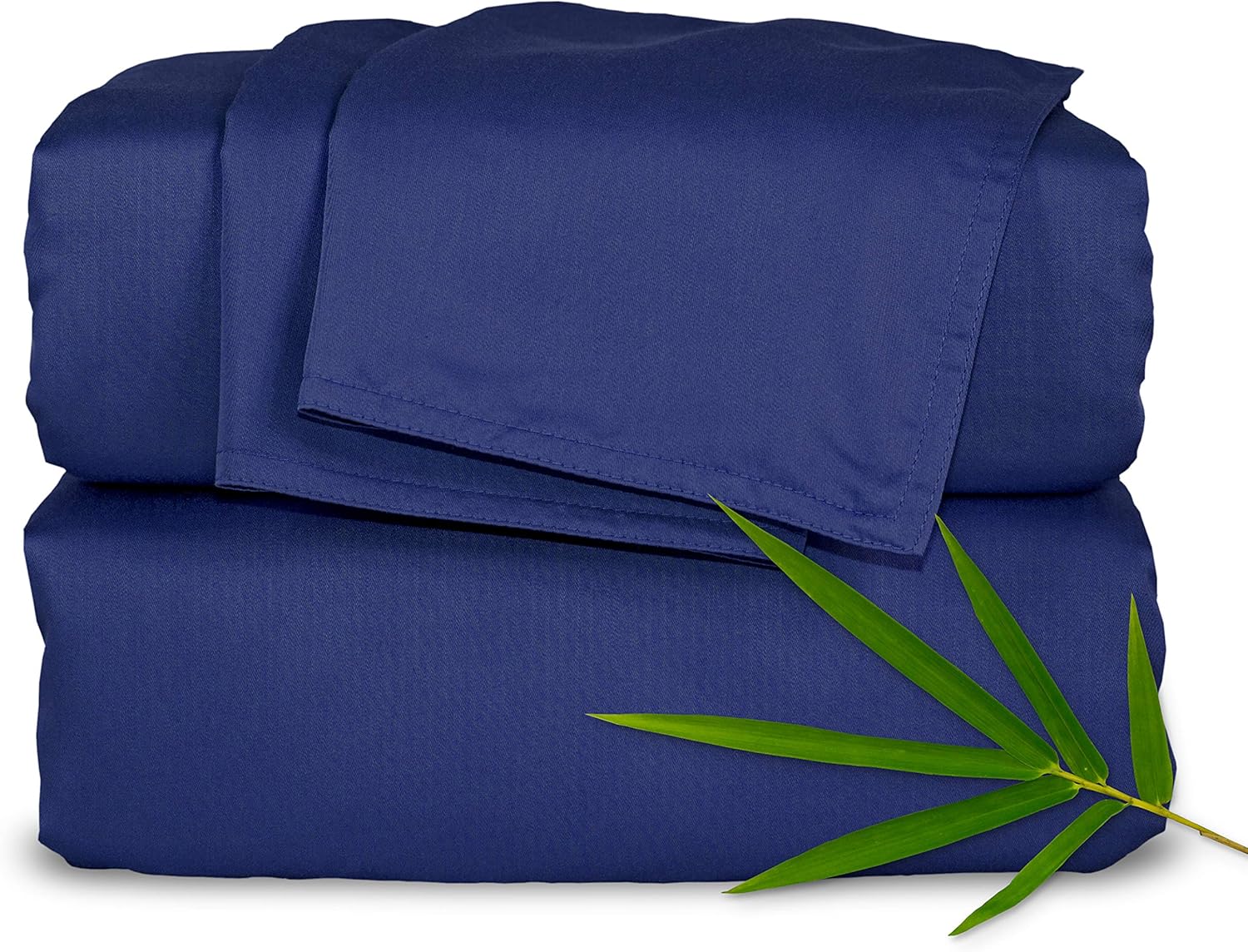 Pure Bamboo Split King Sheets - 100% Organic Viscose Bed Sheet Set, Soft & Cooling, Cobalt Blue