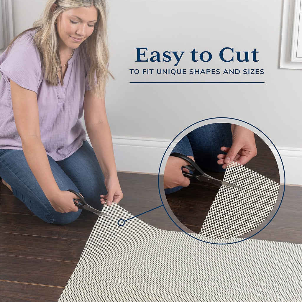 Veken Rug Pad Gripper - Non-Slip 5x7 Ft Mat for Hardwood & Tile Floors | Thick Anti-Skid Design