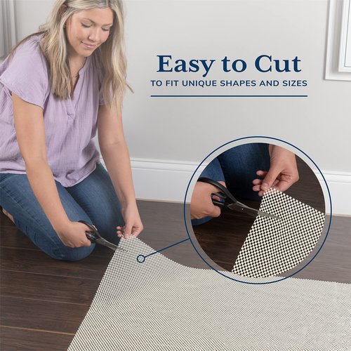 Veken 2x7 Ft Rug Pad Gripper for Hardwood Floors, Non Slip Rug Pads for Area Rugs, Thick Rug Grippers for Tile Floors, Under Carpet Anti Skid Mat, Keep Your Rugs Safe and in Place