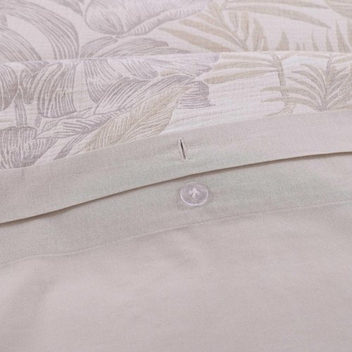 Tommy Bahama - Duvet Cover Set, Luxuriously Soft Bedding with Matching Shams, All-Cotton Yarn-Dye Fabric, Coastal Inspired Bedding Essentials (Jungle Palms Beige, Full/Queen)