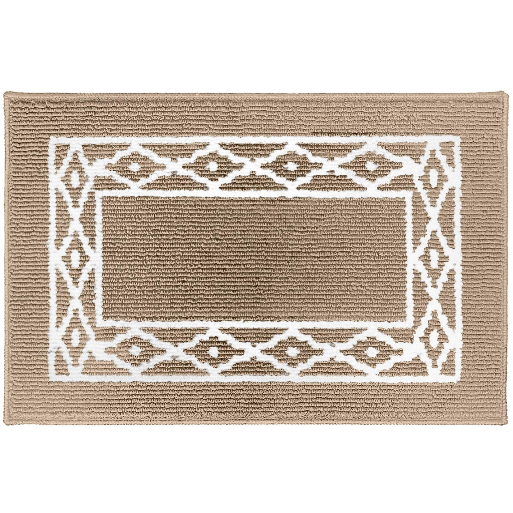 RugMast Premium Quality Polypropylene Indoor Door Mat - Beautiful Design with Non-Slip Backing, Washable & Low Profile Doormat - Ideal for Entryway Doors, Foyer, and Mudroom (20" x 30")