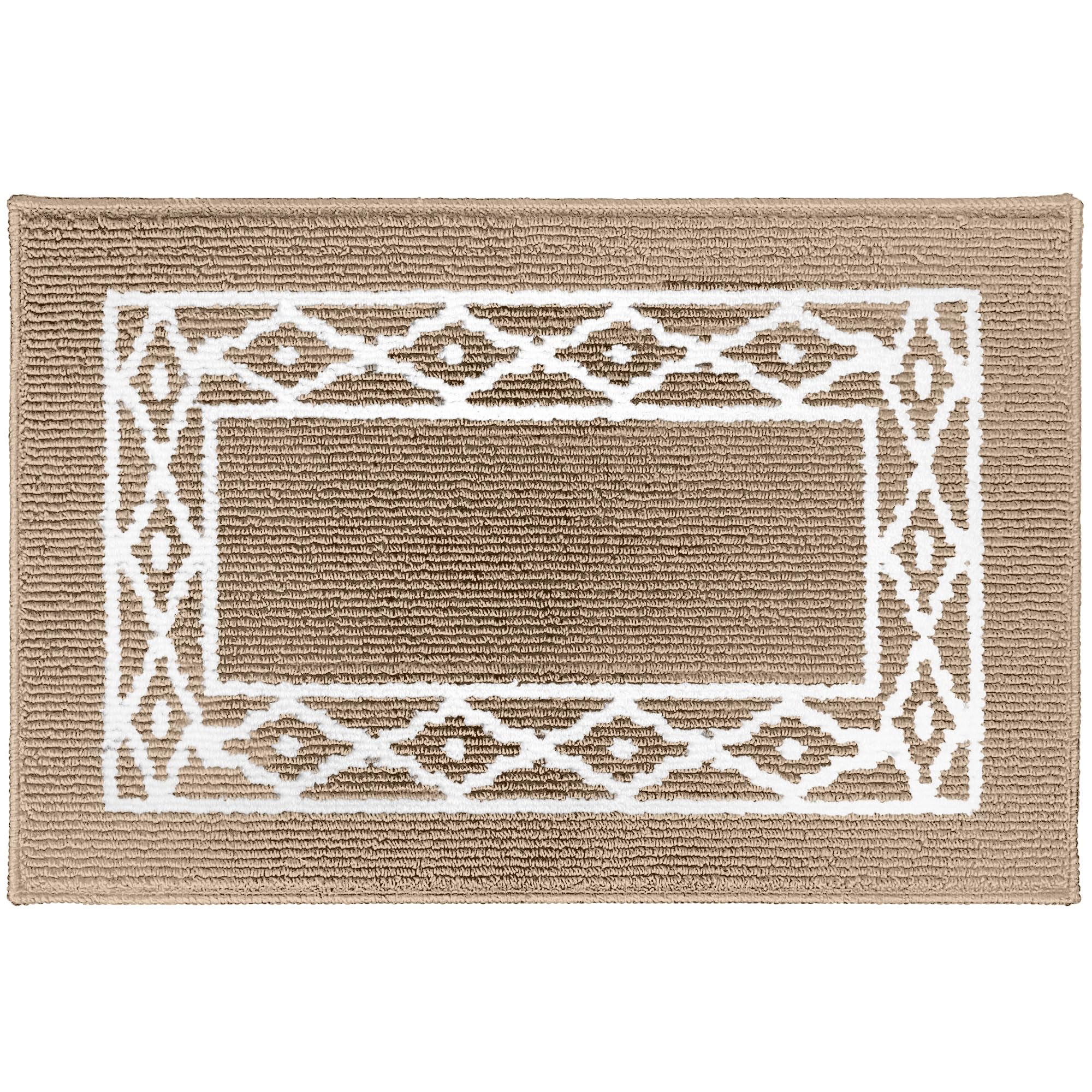 RugMast Premium Quality Polypropylene Indoor Door Mat - Beautiful Design with Non-Slip Backing, Washable & Low Profile Doormat - Ideal for Entryway Doors, Foyer, and Mudroom (20" x 30")