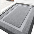 OLANLY Waterproof Front Door Mat - All-Season Indoor/Outdoor Doormat | Sturdy Natural Rubber, 29.5x17, Silver Gray
