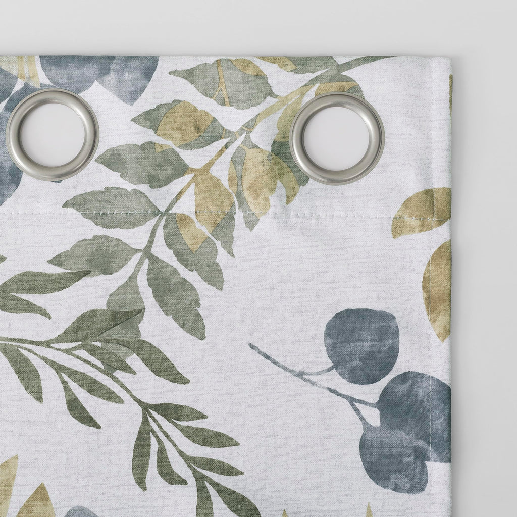 Sun Zero Remi Floral Leaf Print Blackout Grommet Curtain Panel, 40" x 63", Multi