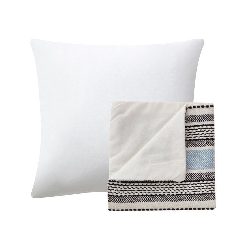 Blue Yarn Dye Stripe Decorative Pillow Cover - 18x18 Inches, Mainstays, Variation of THIS listing