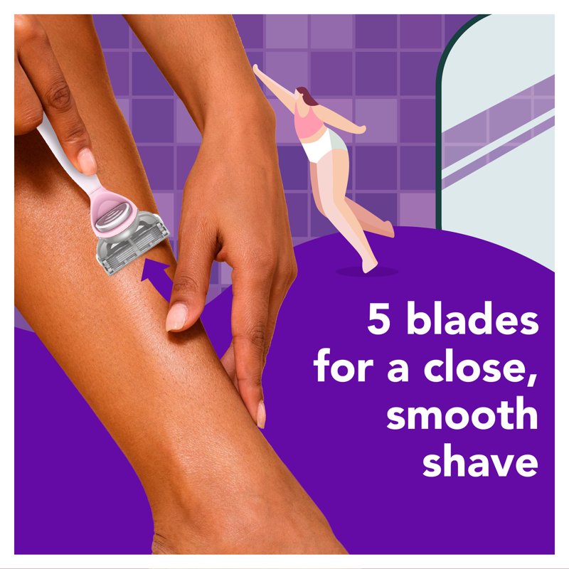 Joy Razor Blade Cartridge Refills - 5 Blades for Smooth Shaving