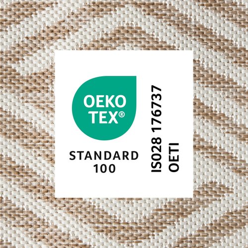 Nicole Miller New York Patio Country Ombre Geo Indoor Outdoor Area Rug, UV Fade Resistant, Low Pile, Beige/Cream, 6'6"x9'2"