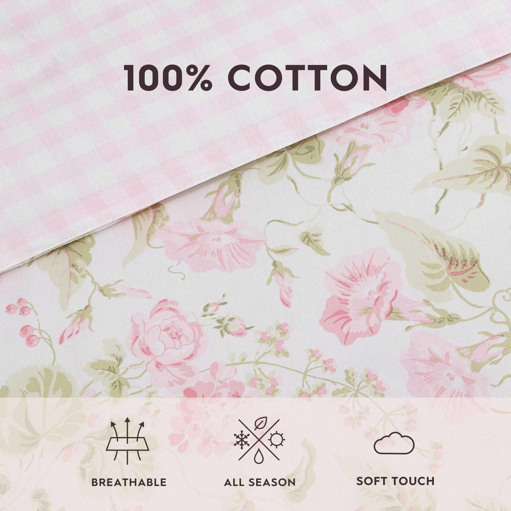Laura Ashley – Twin Comforter Set, Soft Bedding with Matching Sham, Textured Floral Room Decor, College Dorm Room Essentials (Morning Gloria Pink)