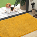 OLANLY Dog Door Mat - Absorbent Non-Slip Washable Doormat for Muddy Paws | 47x32 Golden Yellow