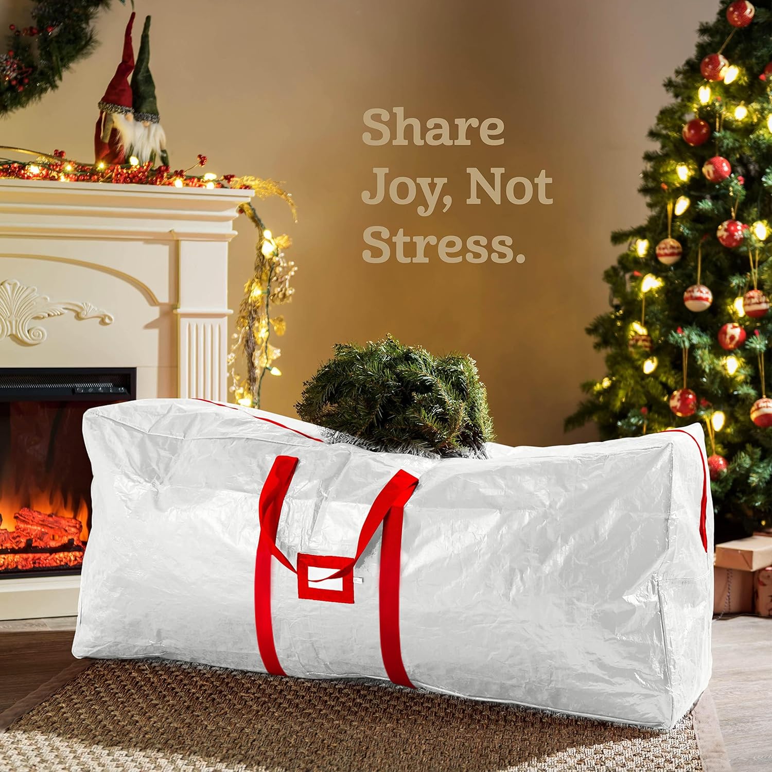 Zober Large Christmas Tree Storage Bag | Waterproof & Durable for 9 Ft Trees - Pack of 2