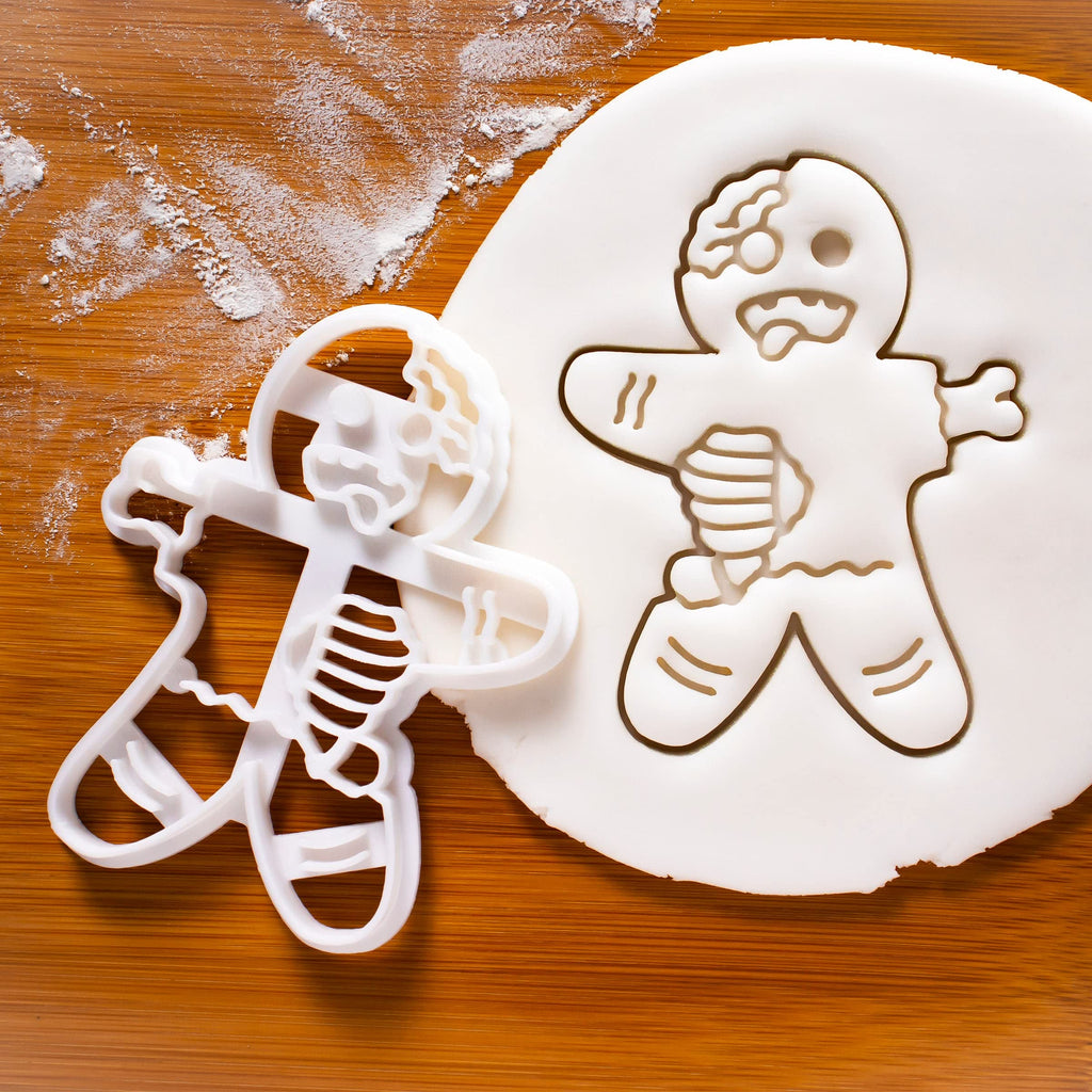Set of 4 Gingerbread Man cookie cutters (Designs: VooDoo, Happy, Vitruvian and Zombie), 4 pieces - Bakerlogy