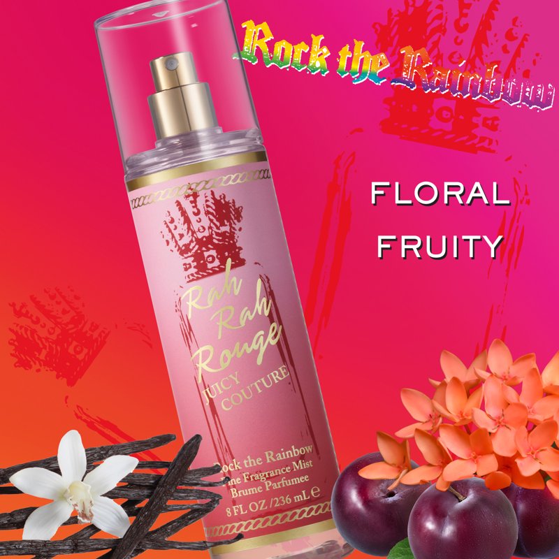 Rah Rah Rouge Body Mist Spray - Fruity Floral Fragrance for Women