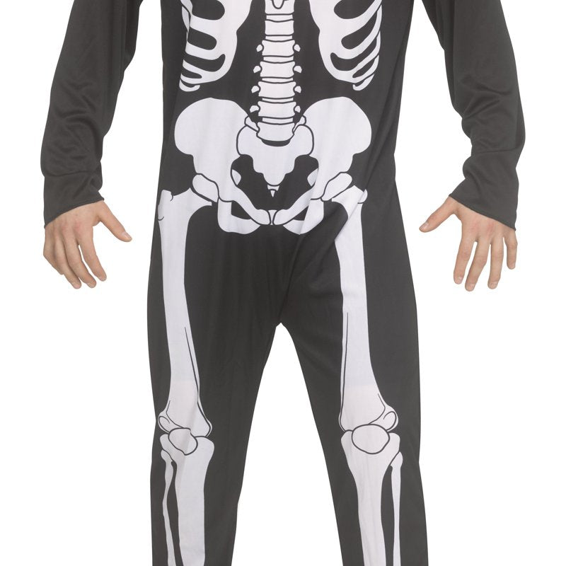 Skeleton Jumpusit Halloween Costume for Adults Men Size M - Black & White