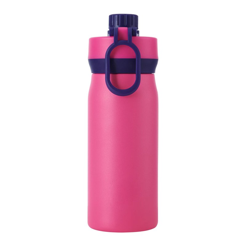 16 oz Stainless Steel Kids Water Bottle with Leakproof Chug Lid - Pink/Purple
