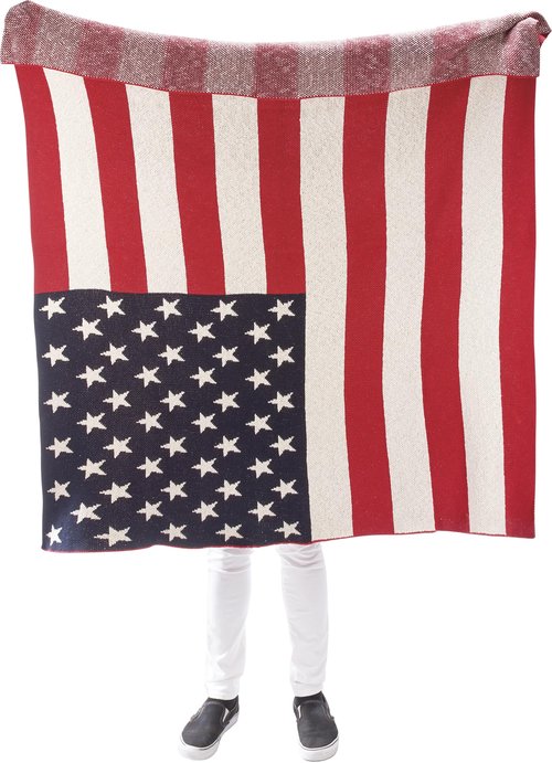 Primitives by Kathy Throw Blanket - American Flag, from Our Patriotic Collection