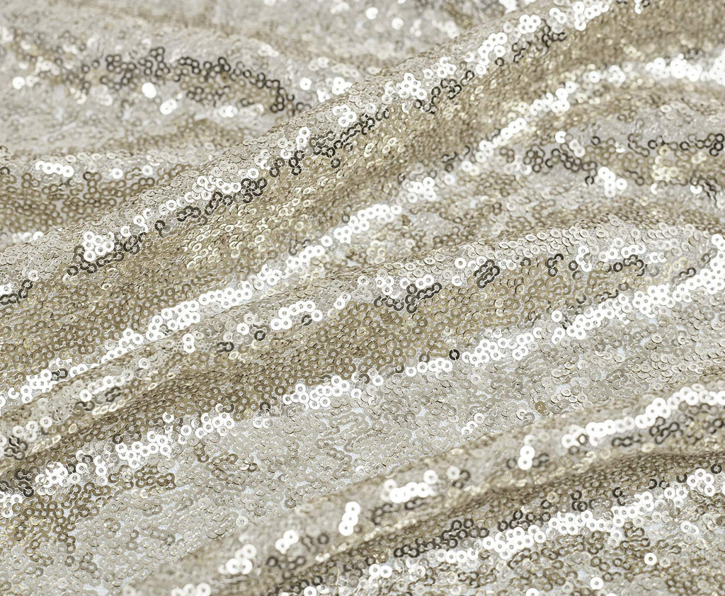 Hahuho 50x80 inch Rectangular Sequin Tablecloth Champagne, Glitter Tablecloth for Bridal Shower Decorations, Birthday, Wedding, Dessert, Banquet（50x80 Inch, Champagne）