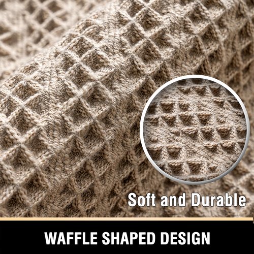 H.VERSAILTEX Waffle Bath Runner Rug Long Bath Mat Super Absorbent Boho Bath Rugs Non Slip Bath Runner for Bathroom Floor Machine Washable Dry Fast Bathroom Rugs with Tassels, 24" x 60", Irish Cream