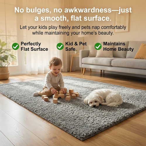 Duraone 12 PCS Rug Gripper with Triangle & Trapezoid Design, Non-Slip Double-Sided Carpet Tape for Area Rugs, Adhesive Rug Pads for Hardwood Floors and Tiles, Keep Corners Flat (Black)