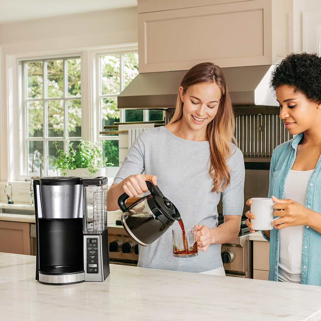 Ninja 12-Cup Programmable Coffee Maker - Refurbished Brewer with 60 oz Capacity, Black/Stainless Steel