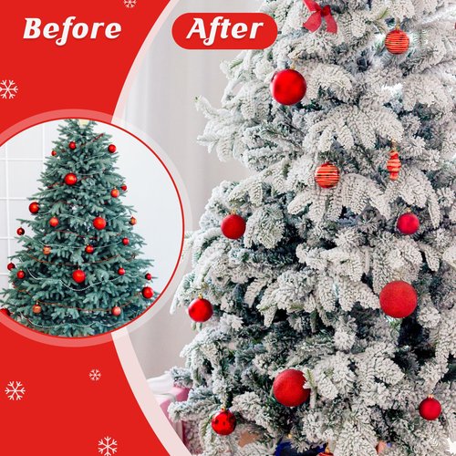 QZYL Snow Flocking Powder, 4 lbs Self-Adhesive Snow Flock for Christmas Tree, Fake Snow Bond Flock for Artificial Tree Wreath Garland Crafts