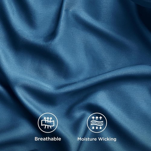 Bedsure Full Size Bed Sheets - Cooling Rayon Bamboo Fabric | Breathable & Soft, Deep Pocket Up to 16 Inches, Teal