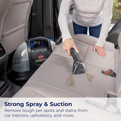 Bissell Little Green Portable Carpet Cleaner - Pet-Friendly Auto Detailer | Gray/Blue, Compact Design