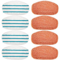 MXZONE 8 Pack Steam Mop Replacement Pads Compatible with PurSteam Steam Mop Cleaner 10-in-1, 4 Upgraded Ultra Cleaning Pads and 4 Microfiber Steamer Washable Reusable Pads Replacement