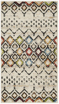 SAFAVIEH Amsterdam Collection Accent Rug - 2'3" x 4', Ivory & Multi, Moroccan Boho Design, Non-Shedding & Easy Care, Ideal for High Traffic Areas in Entryway, Living Room, Bedroom (AMS108K)