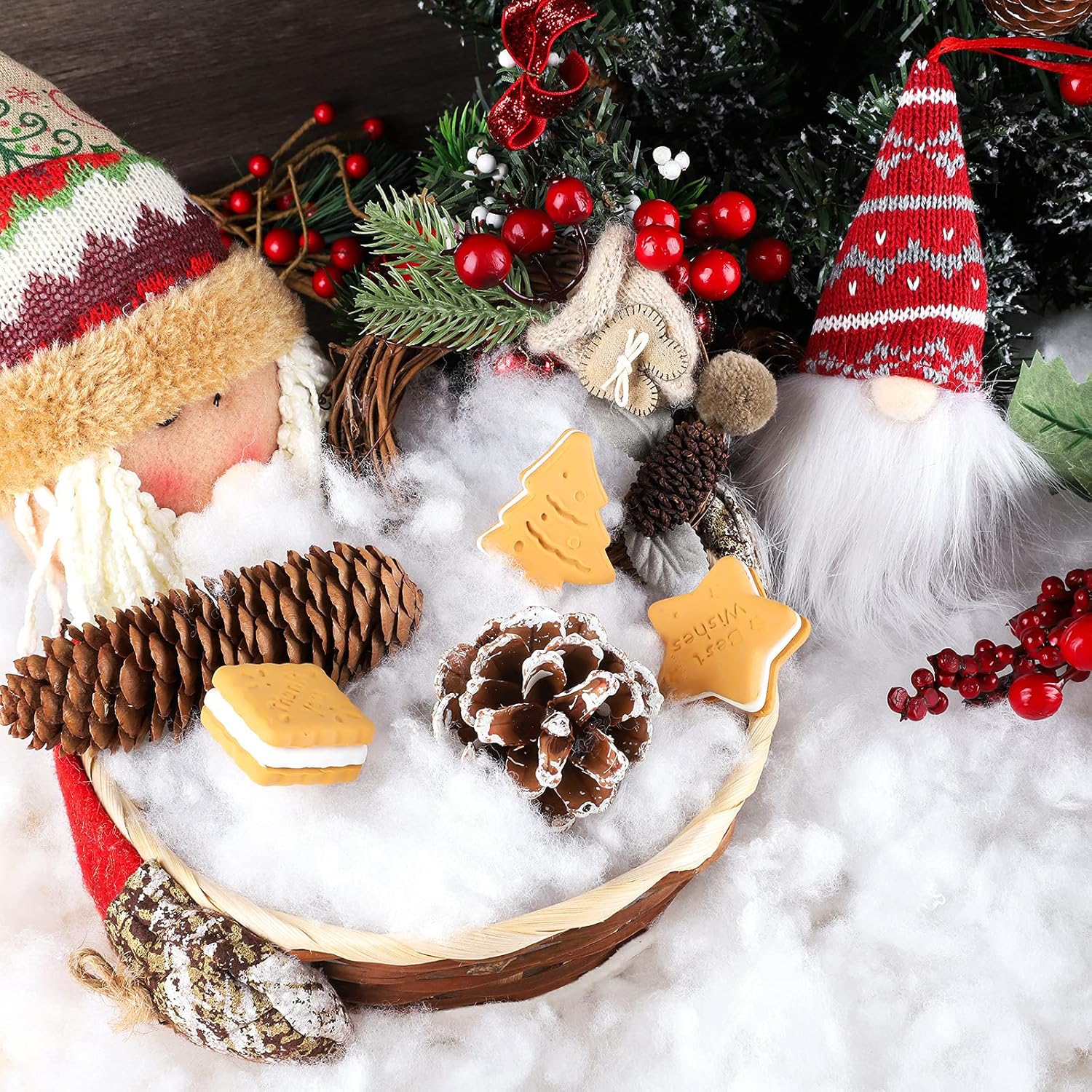 Ruisita Christmas Fake Snow Decor - Fluffy Cotton-Like Snow Blanket for Holiday Crafts | 2 Pack