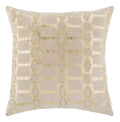 SAFAVIEH Adalie Throw Pillow, 12"x22", Beige/Gold