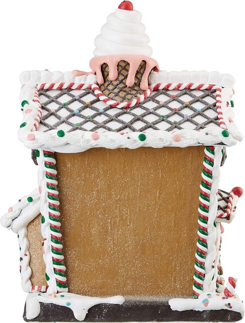 Kurt S. Adler Light-Up Gingerbread House | 14-Inch Battery-Operated Holiday Decor