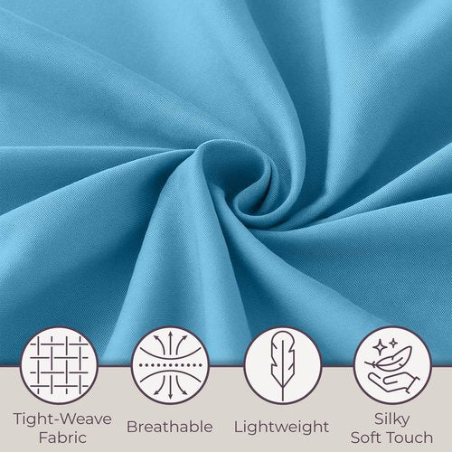 Brushed Microfiber Twin Sheets - 3-Piece Sheet Set with Pillowcase, Flat, and Fitted Sheets - Wrinkle and Fade-Resistant Bedding by Lavish Home (Blue)