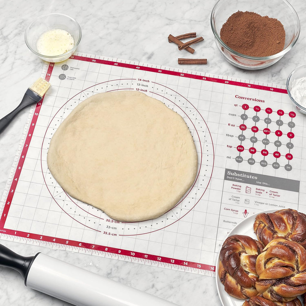 OXO Good Grips Silicone Pastry Mat - Non-Slip Design with Built-In Measurements for Precision Baking