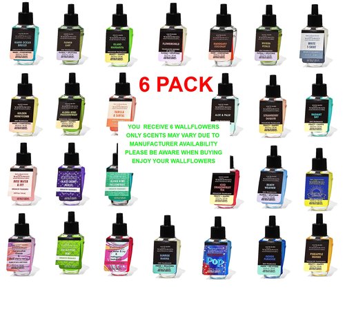 Bath And Body Works Wallflower Fragrance Refill (Assorted, Pack Of 6)