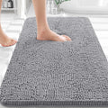 OLANLY Bathroom Rugs - Extra Soft Chenille Bath Mats | Quick-Dry, Machine Washable, 36x24, Grey
