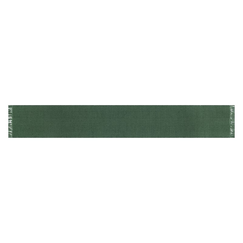 Chunky Green Table Runner - 13" x 72" - 80% Jute, 20% Cotton