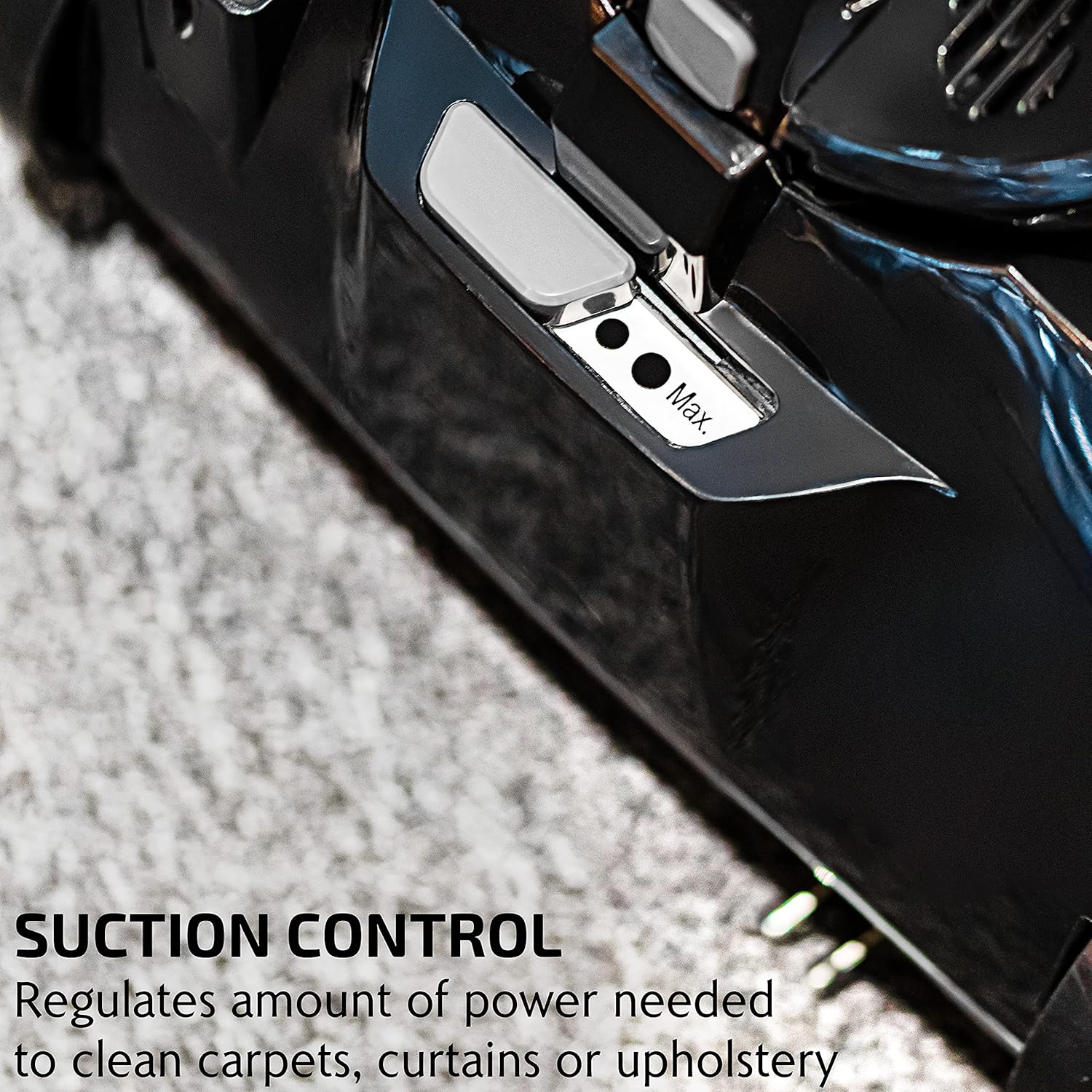 OVENTE Bagless Canister Vacuum Cleaner - 1400W Powerful Suction, 3L Dust Cup, Lightweight, Black