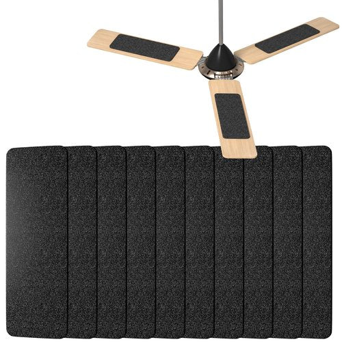 Flurose 10 Pack Ceiling Fan Filters for Fan Blades, Activated Coconut Carbon Dust Catcher Pads, Easy-Install Fan Blade Filter Accessories for Home, Helps Reduce Dust & Odors, Fits Most Ceiling Fans