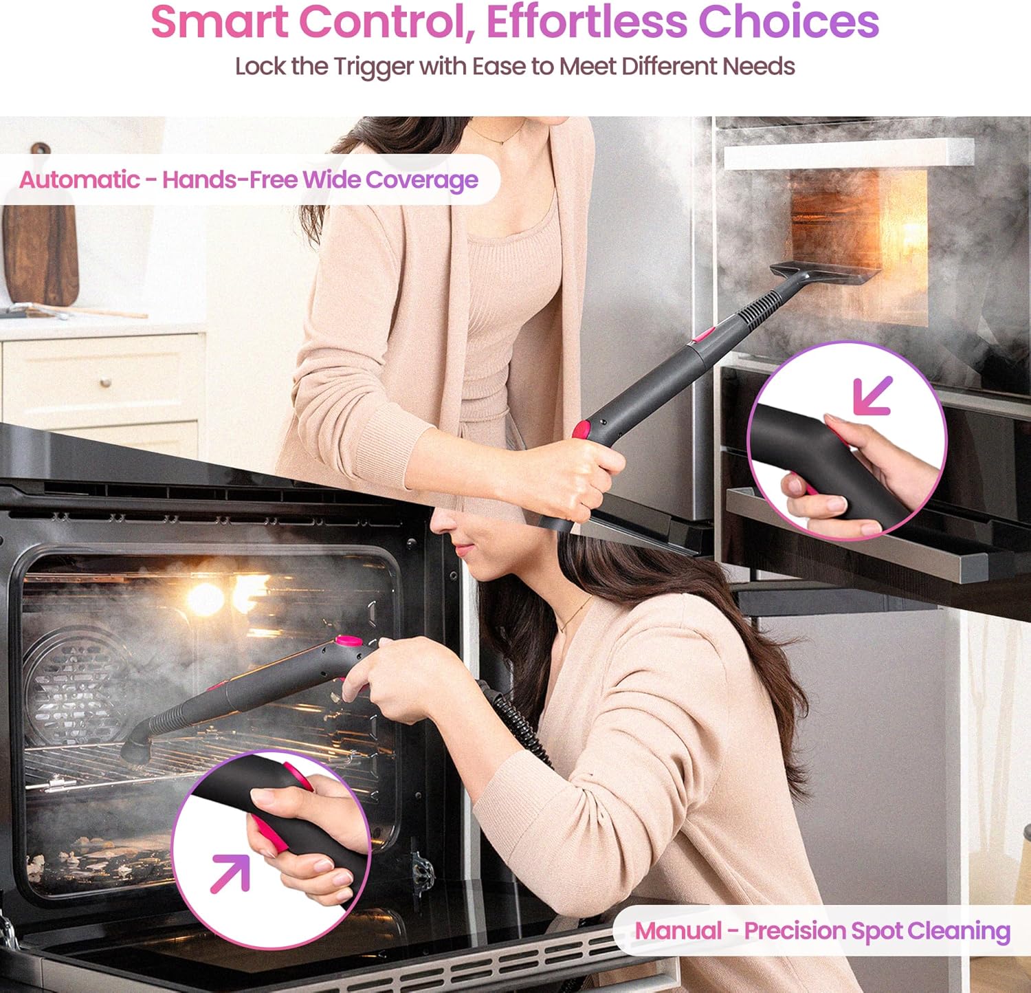 Schenley 21-in-1 Steam Cleaner - High-Pressure Heavy-Duty Steamer for Deep Cleaning Floors & Upholstery | Fast Heat-Up, Portable Design