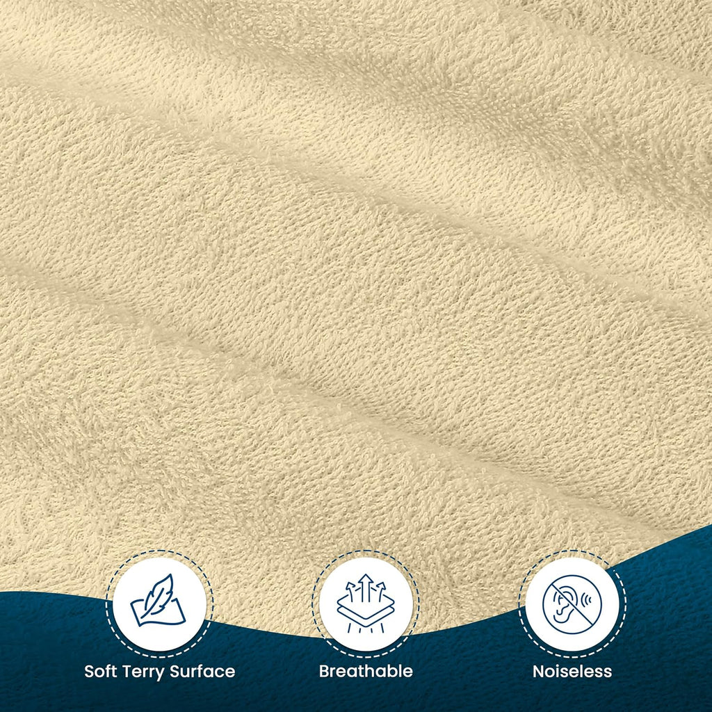 Utopia Bedding Full Size Mattress Protector - Waterproof Terry Cover with Deep Pockets | Soft & Breathable Beige